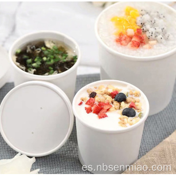 Cubo de sopa de papel kraft desechable